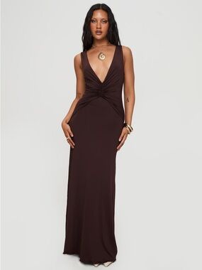 Princess Polly Frederica Plunge Maxi Dress